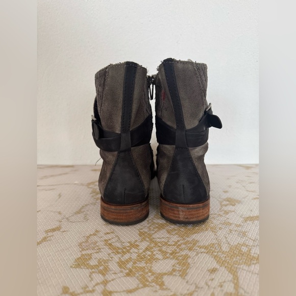 🔥🔥FINAL CLEARENACE 🔥🔥 MORENATOM Gray and Black Mix Leather Boots - Picture 6 of 10